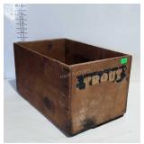 Wooden Shipping Box, small portion of label left