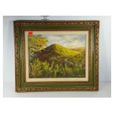 Landscape oil painting on board, signed, nicely