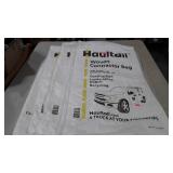 Five woven contractor bags