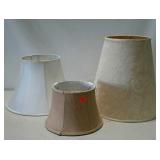 Three lamp shades.