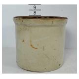 Gallon Stoneware crock, unmarked. Large chip in