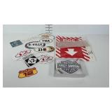 Harley-Davidson invitations, travel stickers and