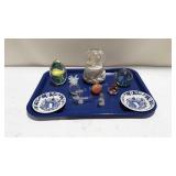 Glass Art, Snow Globe, & 2 Silver Jubilee Pride