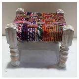 Stool w/ Woven Rag Seat (Seller code: P3)