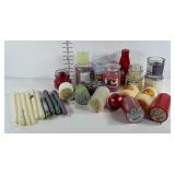 Large candle lot, including a few Yankee candles.