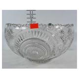 XL heavy glass punch bowl. 13 inch diameter and 8