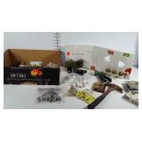 Tools and hardware lot: water hose attachments,