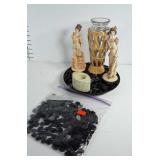 Lack metal cake / display tray with polished