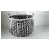 All weather wicker big basket, 16" tall and 22