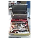 Tools lot, portable box, selection of misc.