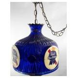 Advertising Pabst Blue Ribbon hanging swag light,