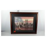New York skyline print showing the World Trade