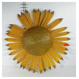 Metal sunflower, 23" across