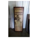 Gridiron wall hanging, look of an old ticket,