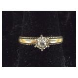Size 7 14k gold and diamond endgame to ring