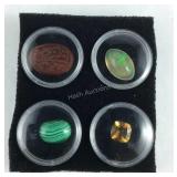Gemstone malachite, opal, etc