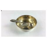 Sterling silver salt dips with Lunt mount Vernon