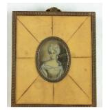 Miniature water color portrait of a Victorian