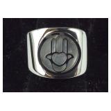 Size 7 hamsa stainless steel ring