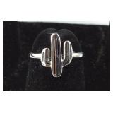 Sterling silver cactus toe ring