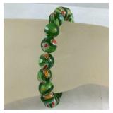 Green Murano style bracelet