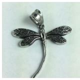 Dragonfly pendant stainless steel
