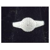 Size 8 Sterling silver ring with a small diamond