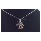 Sterling silver and stainless steel necklace 20in