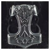 Size 10 Anchor and Celtic knot ring stainless