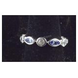 Size 7 Platinum over Sterling silver tanzanite