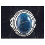 Sterling silver size 7 shattuckite ring