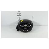 Coby MP3/CD player with AM/FM radio and USB port.