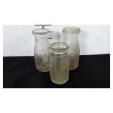 Chestnut Farms Dairy bottles, two 1/2 pint and