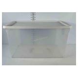 Sterilite clearview 66 quart tote with lid.