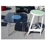 Early kitchen stool and folding legs