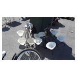 2 ceiling lights, brown and chrome finish, code LW