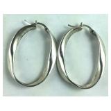 Sterling silver hoop earrings 23.2g