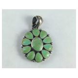 925 Sterling Green Stone Pendant