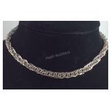 925 Sterling 16" Multi link mesh style Necklace