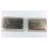 Two 1oz silver bars