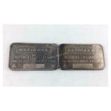 Two 1oz silver bars