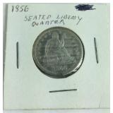1856 seated liberty quarter