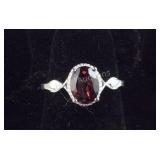 Size 6 rose garnet 1.50ct solitaire ring
