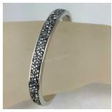 Silvertone Australia crystal 6in cuff bracelet