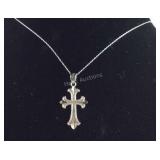 18in Sterling cross pendant necklace 2.30gr
