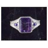 Size 7 amethyst and simulated purple diamond