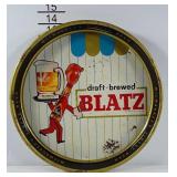Blatz Beer advertising tray.
