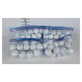 Golf balls, used balls, 48 Nike and 48 Precept,