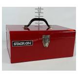 Metal STACK-ON toolbox with tray insert. Very