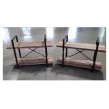 Pair of Contemporary Accent Side Stands. Double
